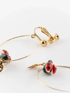 Moyennes créoles à clip feuille et coccinelle>NACH BIJOUX Outlet