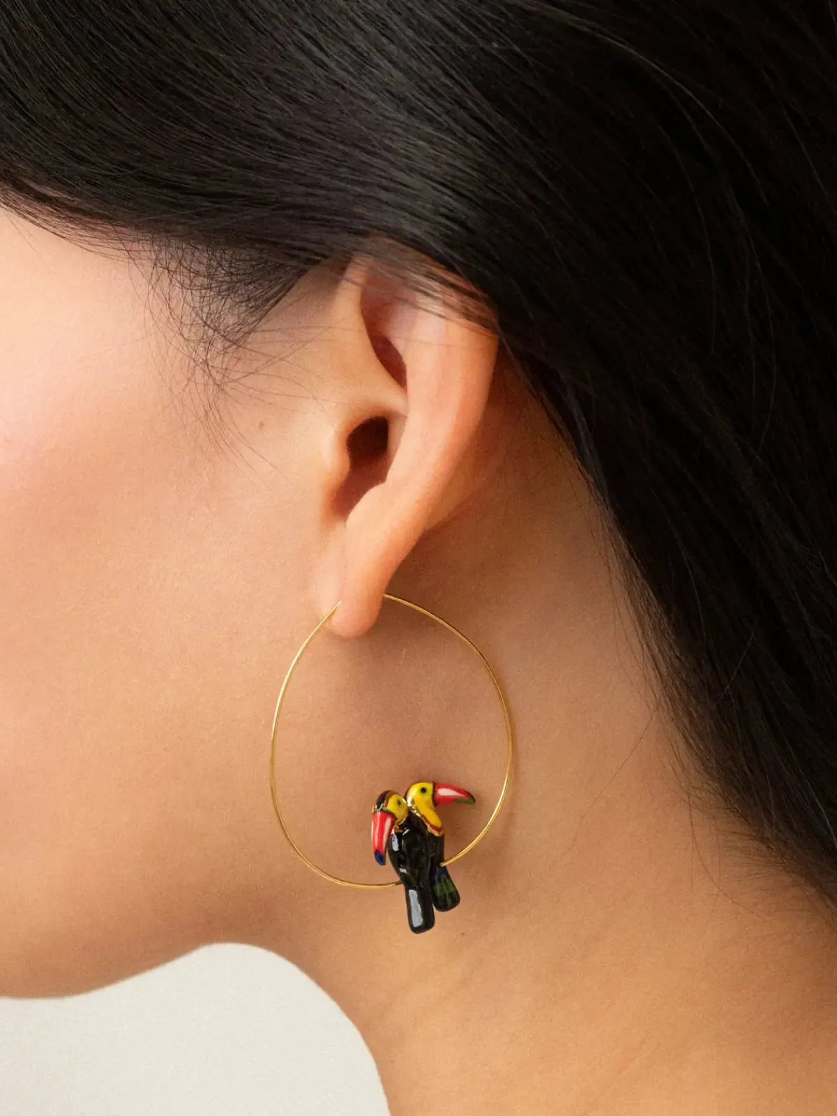 Moyennes créoles couple de toucans>NACH BIJOUX Best