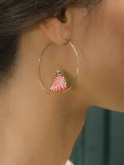 Moyennes créoles fraise et abeille>NACH BIJOUX Hot