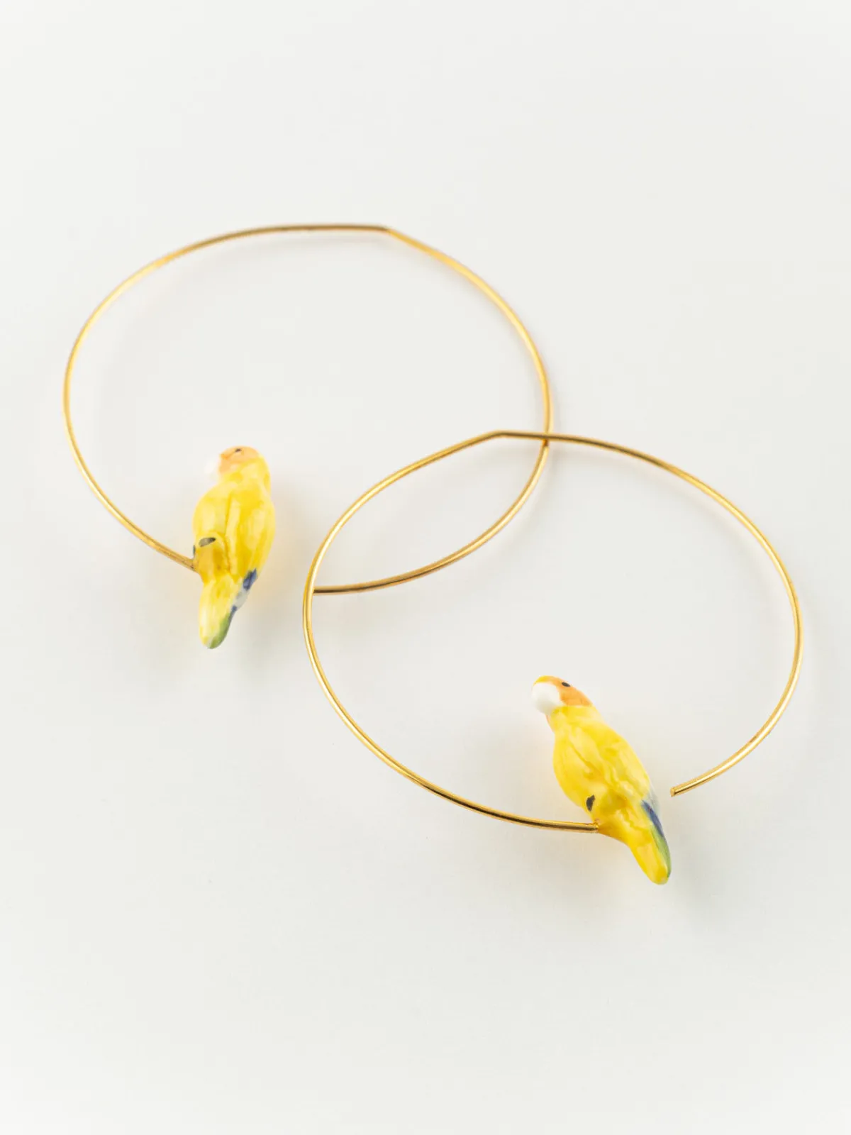 Moyennes créoles perroquet jaune>NACH BIJOUX Discount