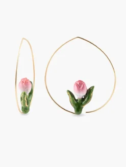 Moyennes créoles tulipe rose>NACH BIJOUX Discount