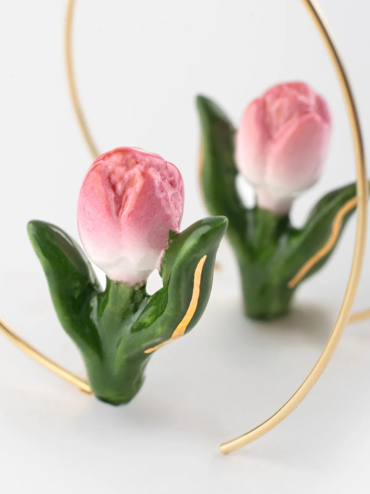 Moyennes créoles tulipe rose>NACH BIJOUX Discount