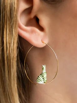 Moyennes créoles zèbre vert>NACH BIJOUX Online