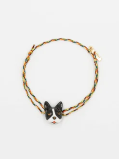 Multicolored bulldog cord bracelet>NACH BIJOUX Sale