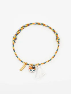 Multicolored cat cord bracelet with tassel>NACH BIJOUX Outlet