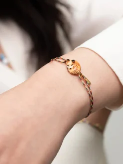Multicolored fox cord bracelet>NACH BIJOUX Online