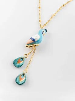 Peacock on branch necklace>NACH BIJOUX New