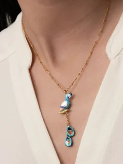 Peacock on branch necklace>NACH BIJOUX New