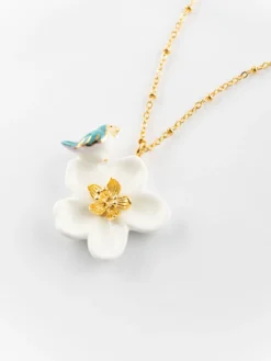 pear blossom and bird necklace>NACH BIJOUX New