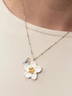 pear blossom and bird necklace>NACH BIJOUX New