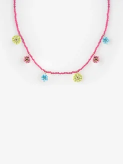 Pearl and flower necklace>NACH BIJOUX New