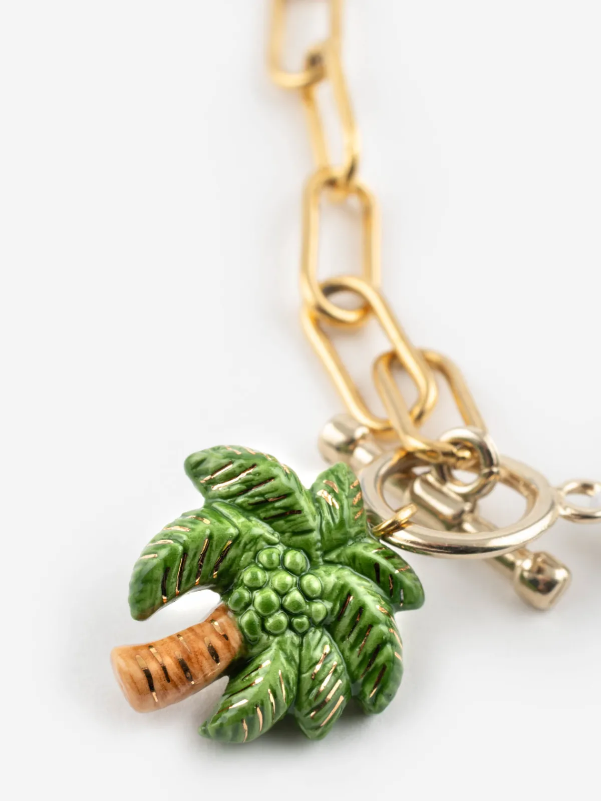 Pearl and palm tree necklace>NACH BIJOUX Hot
