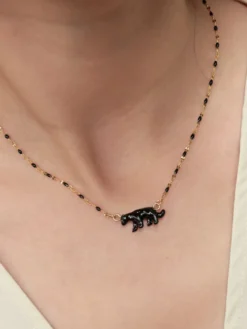 Pearl and panther necklace>NACH BIJOUX Discount