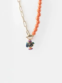 Pearl and spotted fish necklace>NACH BIJOUX Outlet