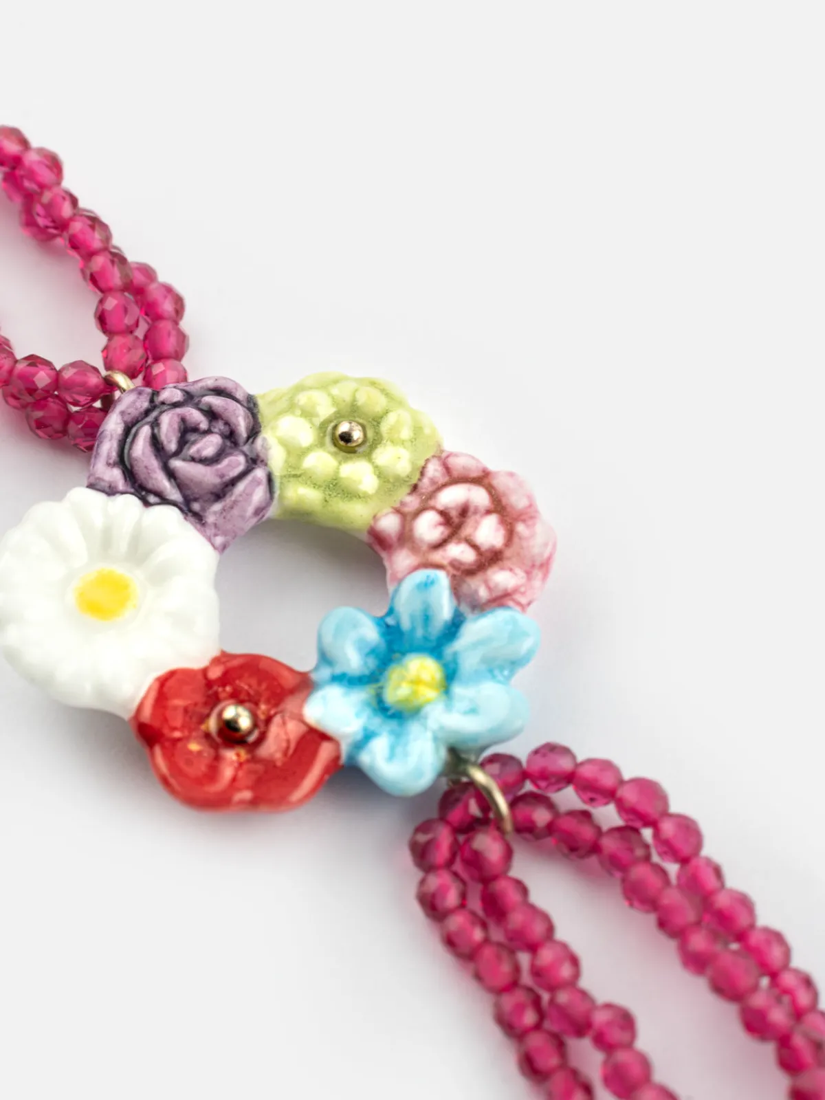 Pearl bracelet with flower crown>NACH BIJOUX Outlet