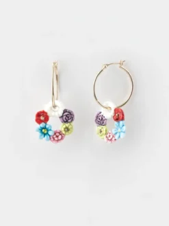 Petites créoles couronne de fleurs>NACH BIJOUX Sale