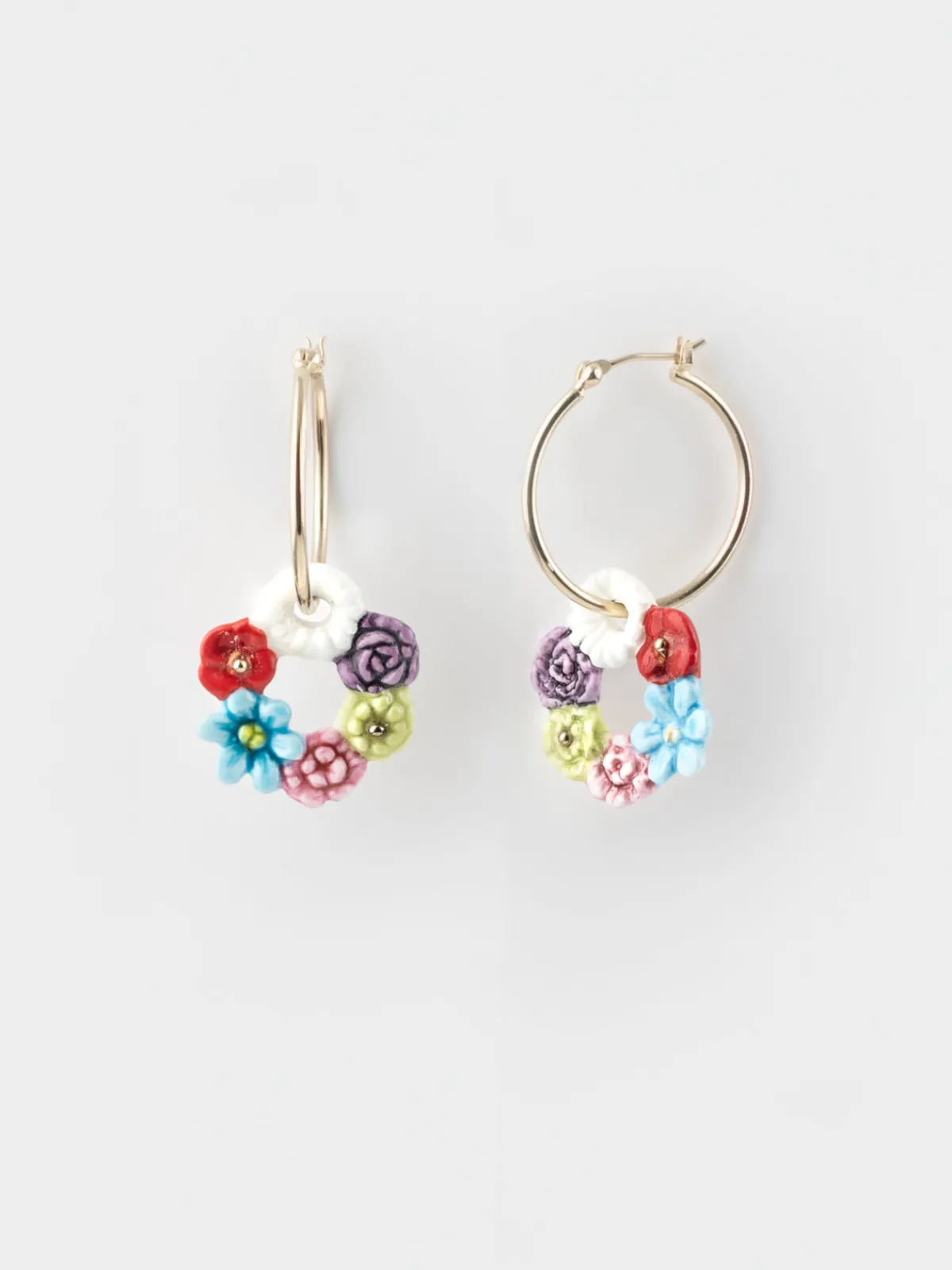 Petites créoles couronne de fleurs>NACH BIJOUX Sale