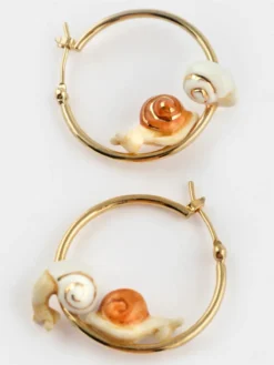 Petites créoles rondes couple d'escargots><noscript><img width=