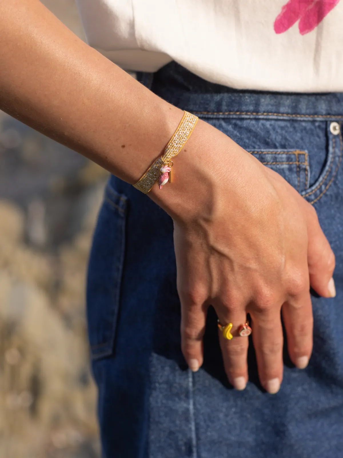 Pink Cockatoo Twistband Bracelet>NACH BIJOUX Online