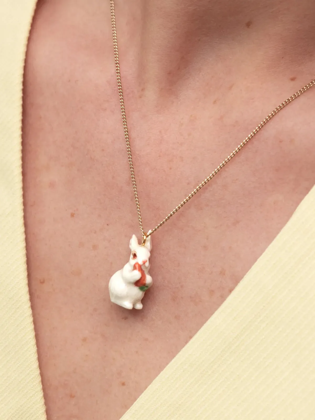 Rabbit and carrot necklace>NACH BIJOUX Hot