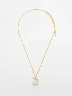 Rabbit and carrot necklace><noscript><img width=