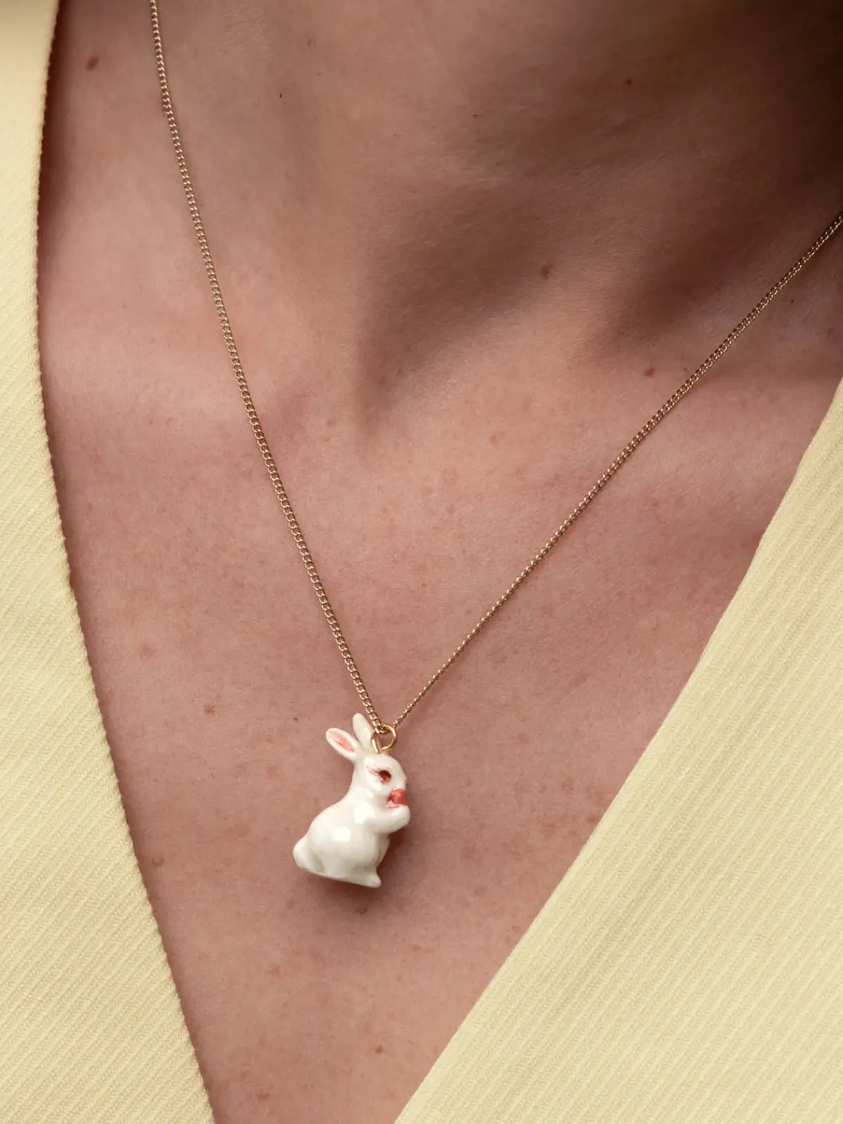 Rabbit and carrot necklace>NACH BIJOUX Hot
