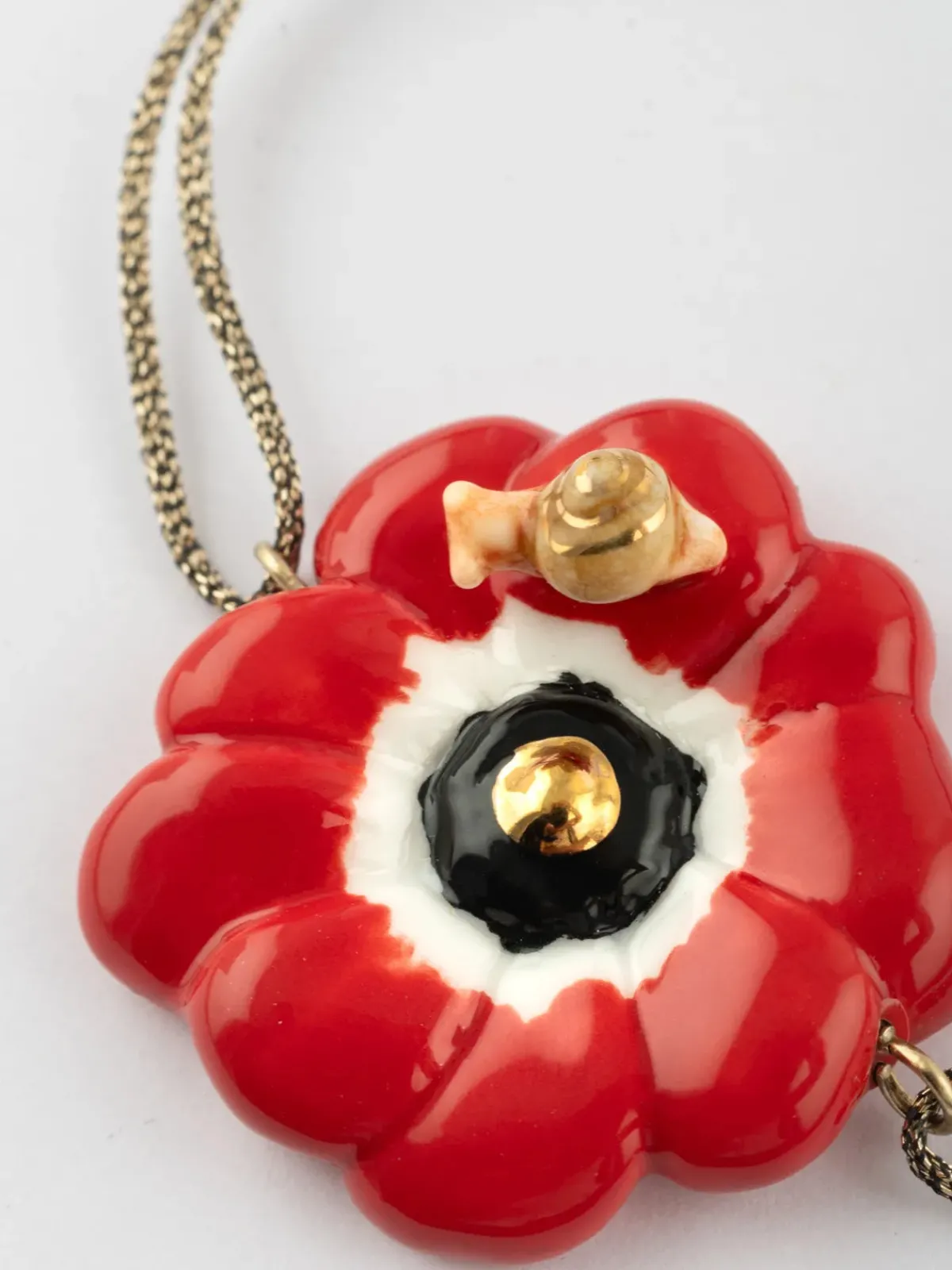 Red anemone iridescent cord bracelet>NACH BIJOUX Outlet