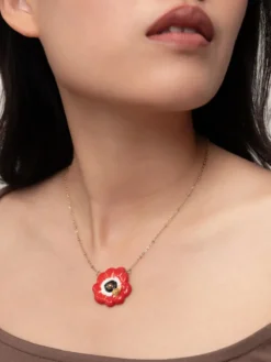 red anemone necklace>NACH BIJOUX Online