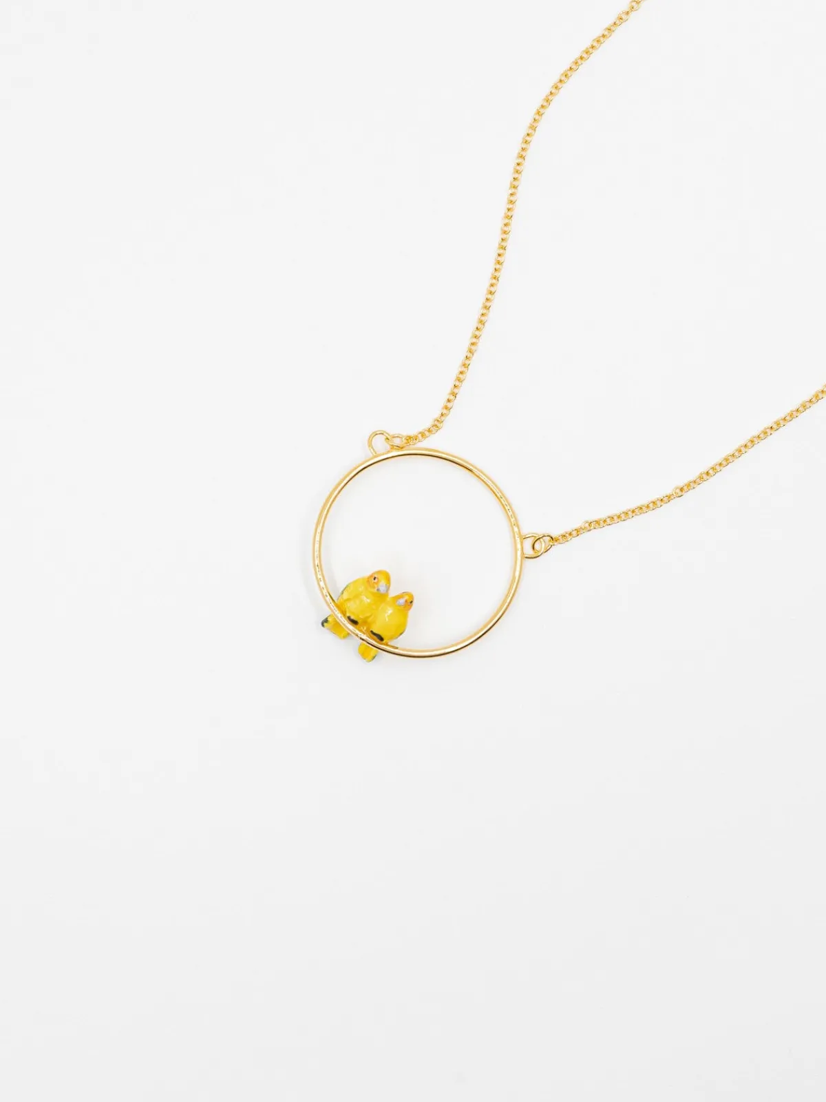Round parrot couple necklace>NACH BIJOUX Online