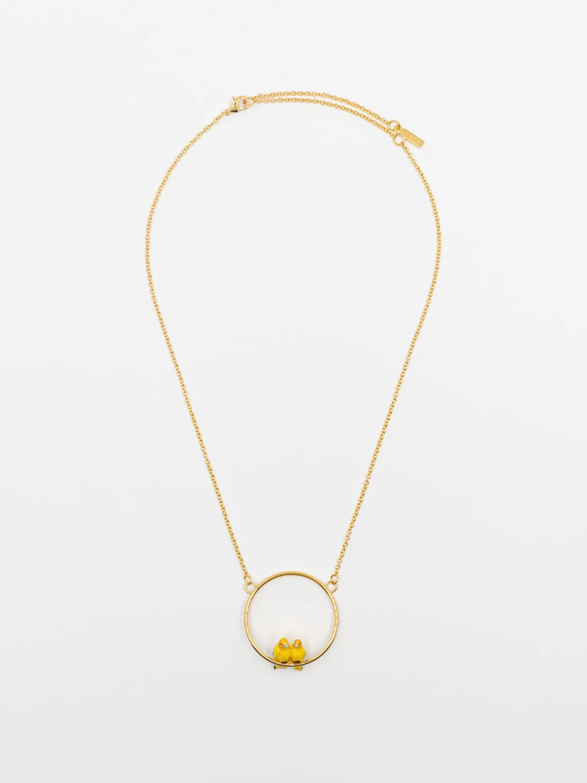 Round parrot couple necklace>NACH BIJOUX Online