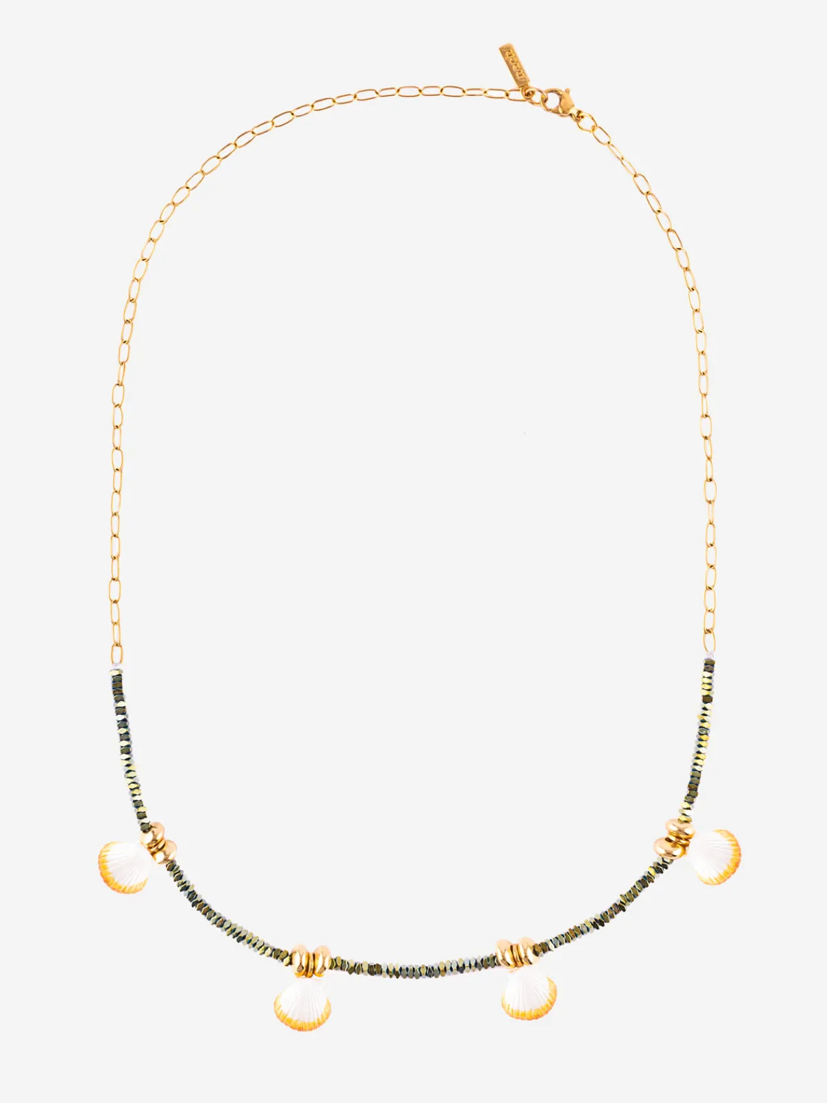 Shell hematite pearl necklace>NACH BIJOUX Outlet
