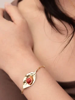 Snail and leaf bracelet>NACH BIJOUX New