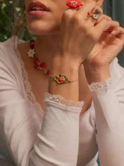 Snail and leaf bracelet><noscript><img width=