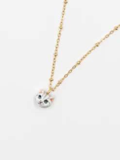 Tabby cat head necklace>NACH BIJOUX Discount