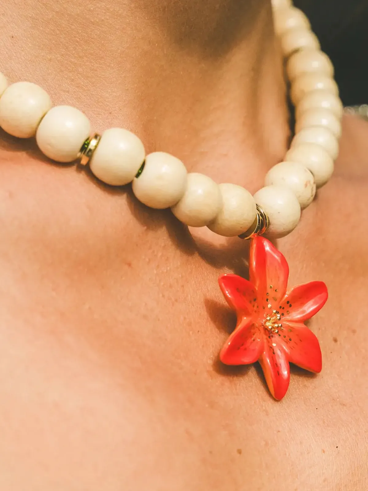 Tiger Lily Pearl Necklace>NACH BIJOUX