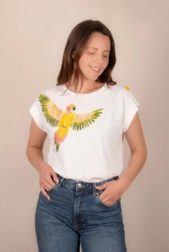 Tomy T-shirt - yellow parakeet>NACH BIJOUX Sale