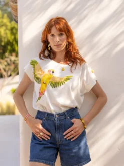Tomy T-shirt - yellow parakeet><noscript><img width=