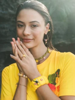 Tropical stretch cuff bracelet>NACH BIJOUX Online