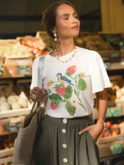 T-shirt manches ballons - Fraises et mésange>NACH BIJOUX Outlet