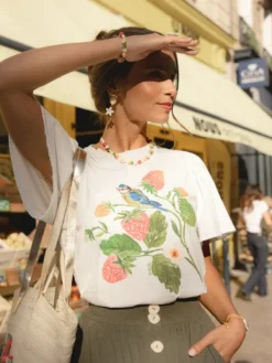 T-shirt manches ballons - Fraises et mésange>NACH BIJOUX Outlet
