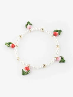Tulip and white pearl bracelet>NACH BIJOUX Clearance