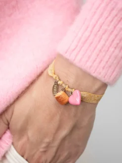 Twistband bracelet - Chocolate and heart>NACH BIJOUX Sale