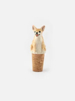 Upcycled Bottle Cap - Beige Chihuahua>NACH BIJOUX Clearance