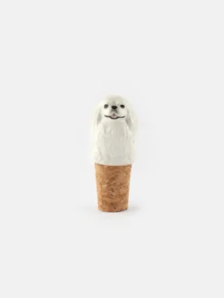 Upcycled Bottle Cap - White Shih Tzu>NACH BIJOUX Outlet