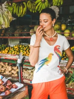 Victor T-shirt - Pair of Macaw Parrots>NACH BIJOUX New