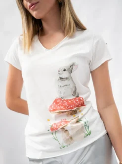 Victor T-shirt - Rabbit and mushrooms>NACH BIJOUX Best