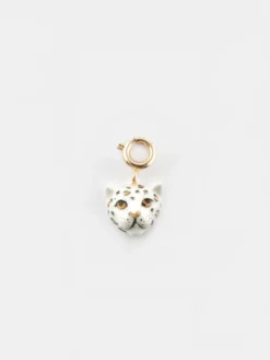 White and gold leopard charm>NACH BIJOUX Hot