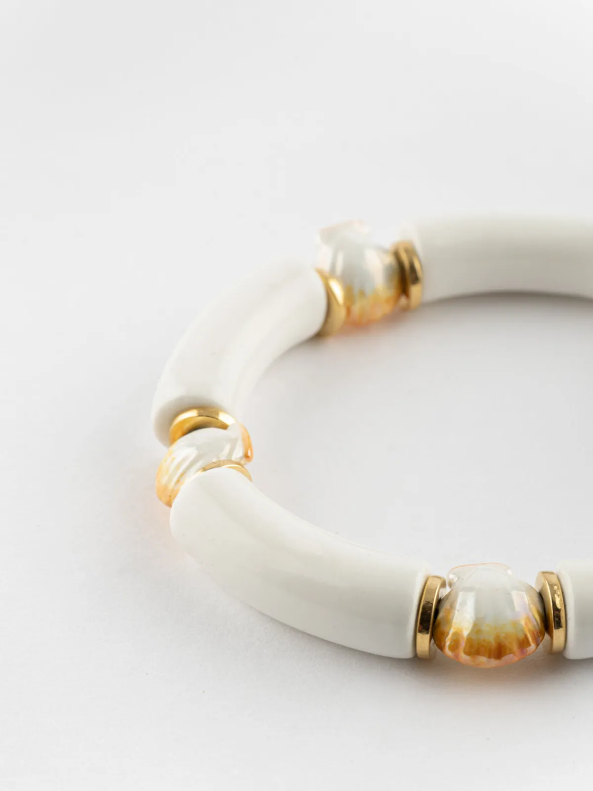 White pearl shell bracelet>NACH BIJOUX