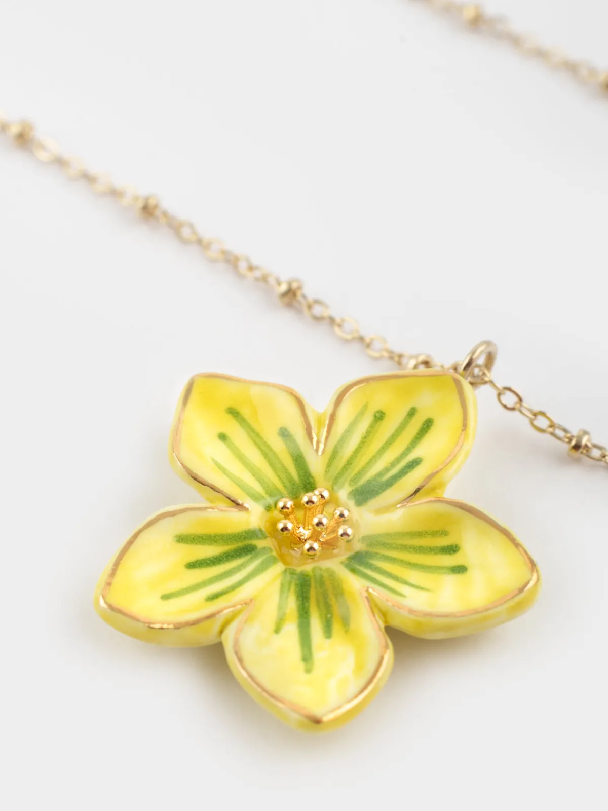 Yellow flower necklace>NACH BIJOUX Sale