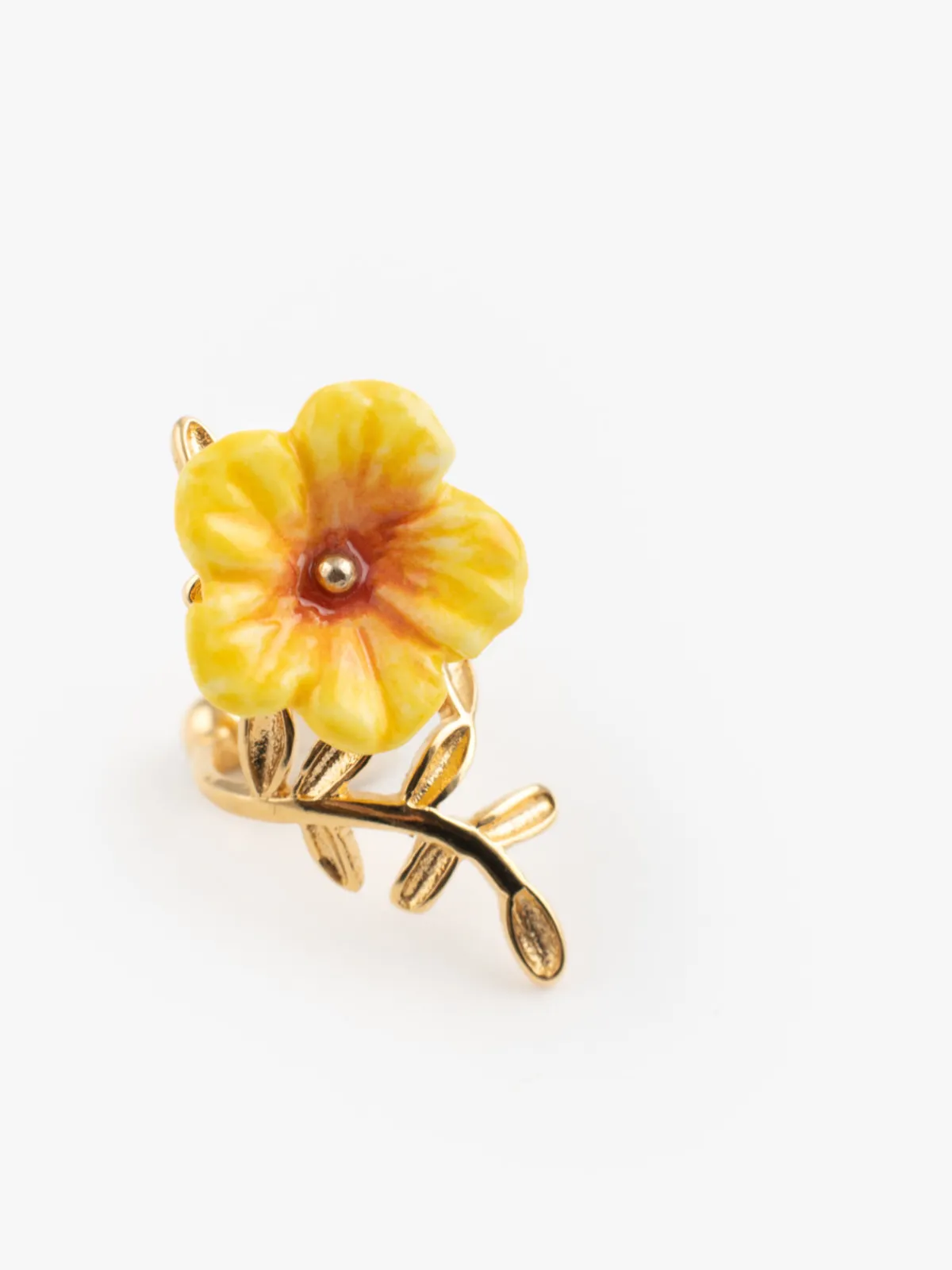 Yellow hibiscus ear cuff earring - Sold individually>NACH BIJOUX Discount